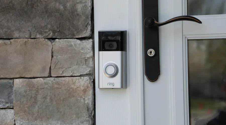Ring doorbell and camera.