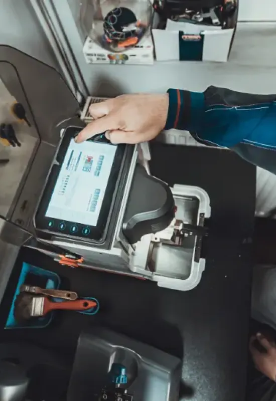 Person making locks.